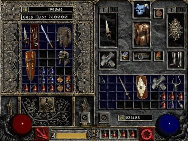 Diablo 2 inventory screenshot